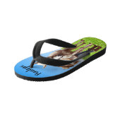 Paard Meisje Paardrijden Meadow Gepersonaliseerd Kinder Teenslippers (Schuin)