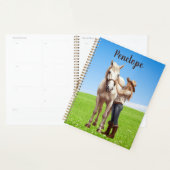Paard Meisje Paardrijden Meadow Gepersonaliseerd Planner