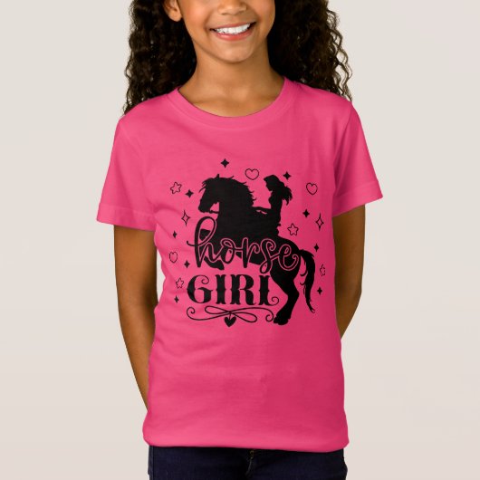 Paard meisje t-shirt (Voorkant)