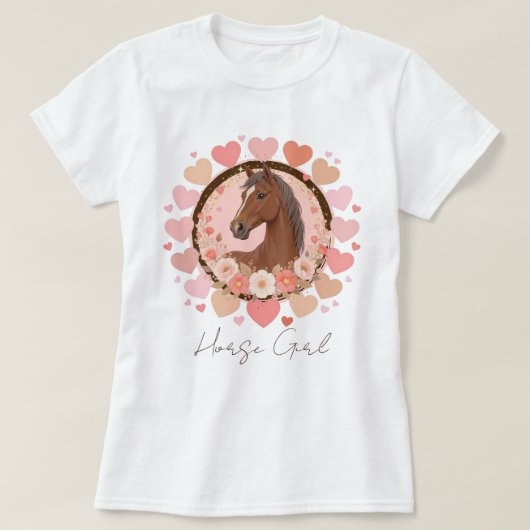 Paard meisje Valentijn T-shirt (Design voorkant)