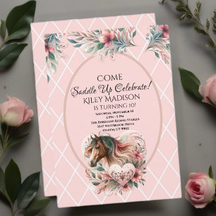 Paard meisje verjaardag  kaart