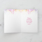 Paard Meisje Verjaardag Kaart met Naam en Leeftijd (Binnen)