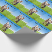 Paard Meisje Verjaardag Viering Speciaal Bericht Cadeaupapier (Hoek)