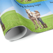 Paard Meisje Verjaardag Viering Speciaal Bericht Cadeaupapier (Rol Hoek)
