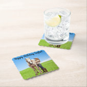 Paard Meisje Verjaardag Viering Speciaal Bericht Kartonnen Onderzetters (Insitu)