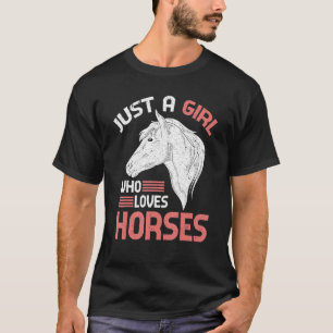 Paard Meisjes Vrouwen Ruitersport Paard Rijden Paa T-shirt