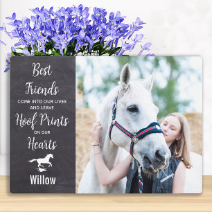 Paard Memorial Custom Foto Ruitersport Sympathie Fotoplaat