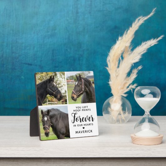 Paard Memorial Gepersonaliseerde 3 Pet Photo Colla Fotoplaat (Insitu)