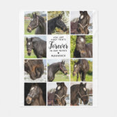 Paard Memorial Gepersonaliseerde Pet Photo Collage Fleece Deken (Voorkant)