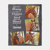 Paard Memorial Gepersonaliseerde Pet Photo Collage Fleece Deken (Voorkant)