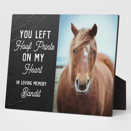 Paard Memorial Keepsake Equestrian Custom Foto Fotoplaat (Zijkant)