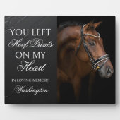Paard Memorial Keepsake Equestrian Custom Foto Fotoplaat (Voorkant)