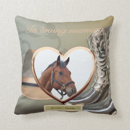 Paard Memorial kussen gepersonaliseerd