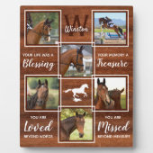 Paard Memorial Unieke Fotocollage Fotoplaat (Voorkant)