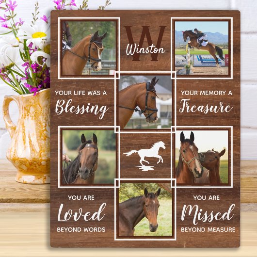 Paard Memorial Unieke Fotocollage Fotoplaat