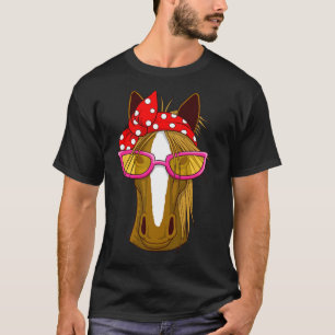 Paard met bandana - paardrijden t-shirt