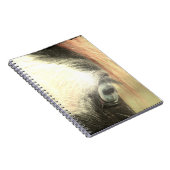 Paard met blauwe ogen Grunge Notitieboek (Rechterzijde)