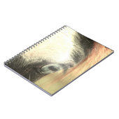 Paard met blauwe ogen Grunge Notitieboek (Linkerzijde)