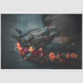 Paard met bloemdecoraties 3 Decoupage papier (Voorkant)