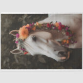 Paard met Bloemen Decoraties 1 Decoupage papier (Voorkant)