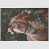 Paard met Bloemen Decoraties 4 Decoupage papier (Voorkant)