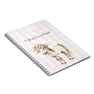 Paard met bloemen notitieboek