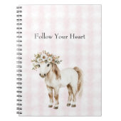 Paard met bloemen notitieboek (Voorkant)