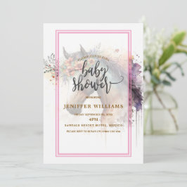 Paard met bloemenkrans. kaart