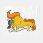 Paard met Boy.PNG Fleece Deken (Voorkant (Horizontaal))