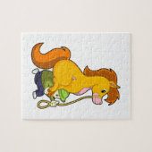 Paard met Boy.PNG Legpuzzel (Horizontaal)