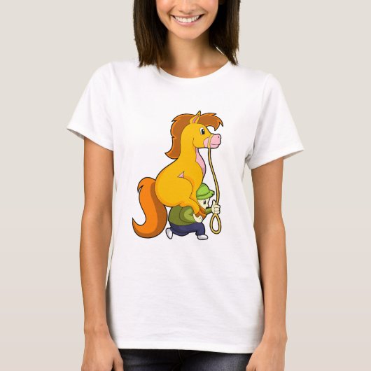 Paard met Boy.PNG T-shirt (Voorkant)