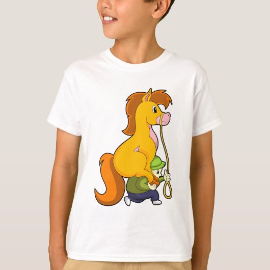 Paard met Boy.PNG T-shirt (Voorkant)