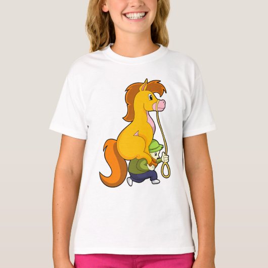 Paard met Boy.PNG T-shirt (Voorkant)