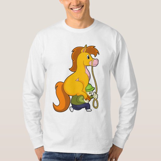 Paard met Boy.PNG T-shirt (Voorkant)
