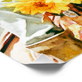  paard met cowgirl pet perfect poster (Hoek)