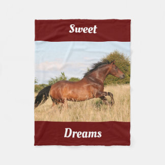 Paard met droomloze slaap fleece deken