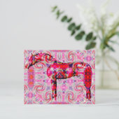 paard met een andere kleur briefkaart (Staand voorkant)
