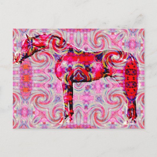 paard met een andere kleur briefkaart (Voorkant)