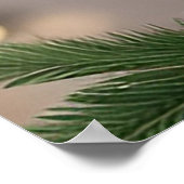 Paard met een feestelijke kerstmuts poster (Hoek)