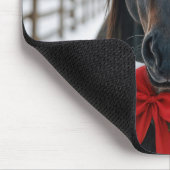 Paard met een kerstkrans muismat (Hoek)