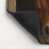 Paard met een kerstmuts muismat (Hoek)