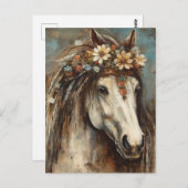 Paard met een kroon briefkaart (Voorkant / Achterkant)