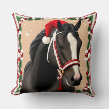 Paard met feestelijke kerstmuts met Kerstmis