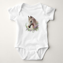  Paard met Flower Wreath Romper