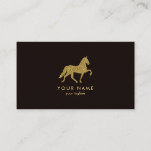 Paard met Golden Glitter   Paardentrainer Visitekaartje