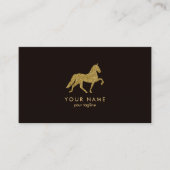 Paard met Golden Glitter | Paardentrainer Visitekaartje (Voorkant)