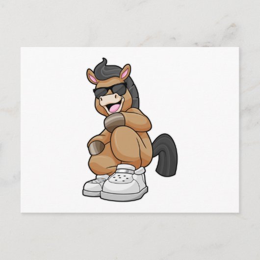 Paard met grote Schoenen Briefkaart (Voorkant)