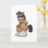 Paard met grote Schoenen Kaart (Gele Bloem)