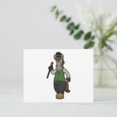 Paard met Hoed & Stok Briefkaart (Staand voorkant)