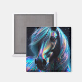 Paard met iriserende kenmerken magneet (Voorkant / Achterkant)